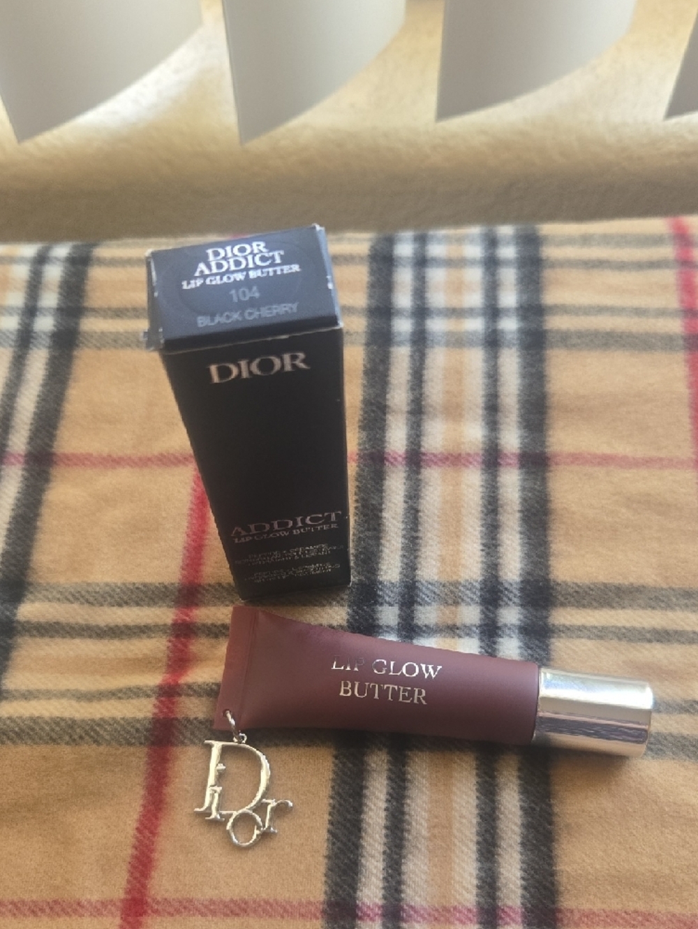 Black Cherry 104💋Dior Addict Lip Glow Butter - Mauve Plum with Silver Charm💄 - Picture 2 of 2